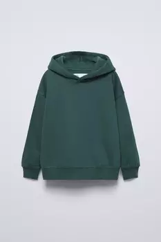 Общая толстовка с капюшоном ZARA, зеленый
