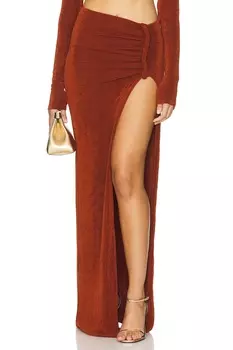 Обтягивающая юбка макси Khanums, цвет terracotta