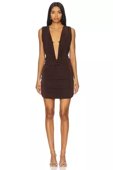 Обтягивающее мини-платье Khanums, коричневый