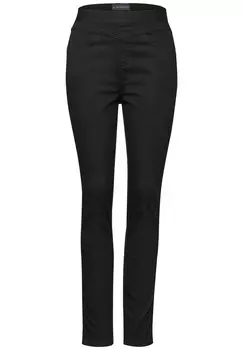 Обтягивающие джеггинсы STREET ONE, черный