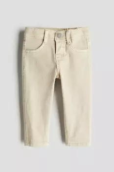 Обтягивающие джинсы H&M, бежевый