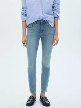 Обтягивающие джинсы пуш-ап Mango, средний синий