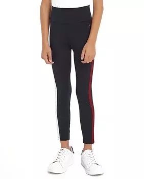 Обтягивающие спортивные леггинсы для девочек Tommy Hilfiger, темно-синий