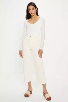 Обтягивающий трикотажный топ премиум-класса в форме сердца Oasis, белый