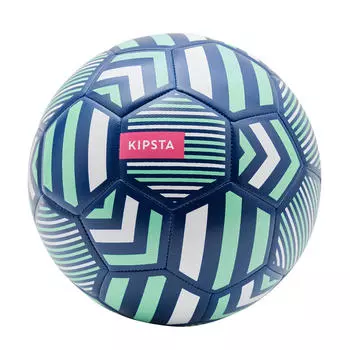 Обучающий футбольный мяч размер 5 - черный/зеленый KIPSTA