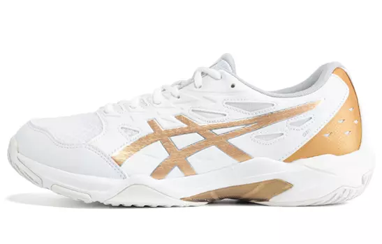 Обувь Asics для бадминтона Мужчины, White/Gold