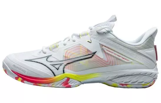 Обувь для бадминтона Mizuno Wave Claw унисекс, White,red,yellow