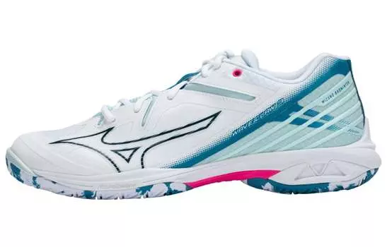 Обувь для бадминтона Mizuno Wave Claw унисекс, White/Blue/Pink