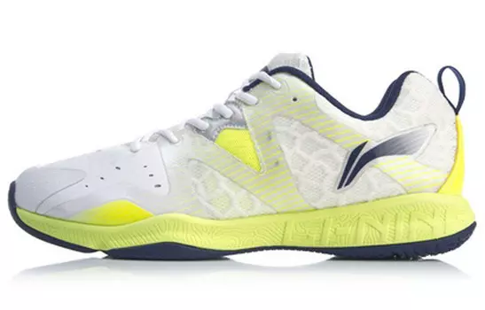 Обувь для бадминтона унисекс с низким верхом, белая/желтая Lining
