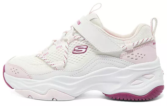 Обувь для девочек "Дети" Повседневная обувь для начальной школы Skechers, цвет White/Light Pink