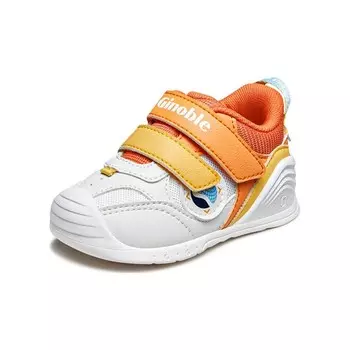 Обувь для малышей, кроссовки Ginoble, цвет White/orange/yellow