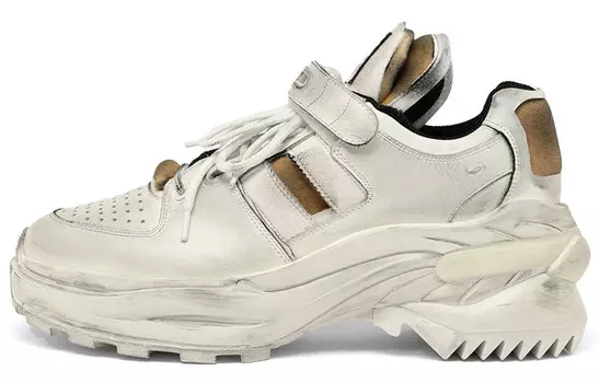 Обувь для образа жизни Мужская Низкая Белая Старая Желтоватая Старая Maison Margiela