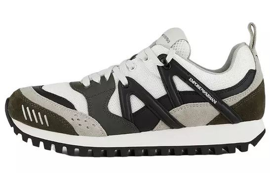 Обувь для образа жизни Мужская низкая зеленая Emporio Armani