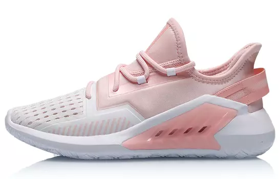 Обувь для образа жизни, женская, низкая, белая/розовая Lining