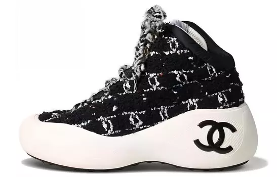 Обувь для образа жизни женская с высоким берцем черного цвета Chanel