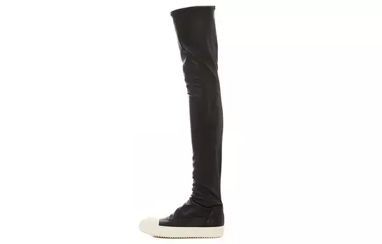 Обувь для образа жизни женская с высоким берцем черного цвета Rick Owens