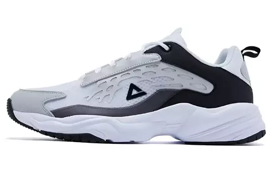 Обувь для повседневной носки Мужская Низкая светло-серая/большая белая Peak