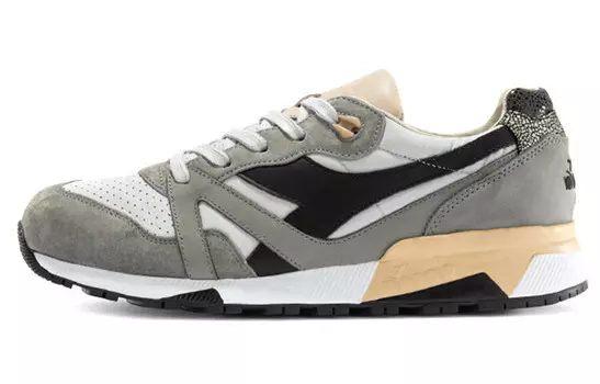 Обувь для повседневной носки унисекс с низким верхом черного/серого/белого цвета Diadora