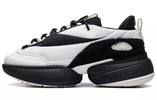 Обувь для повседневной носки унисекс с низким верхом белого/черного цвета Lining