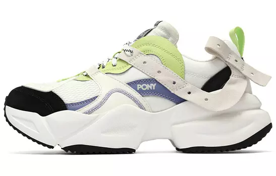 Обувь для повседневной носки унисекс с низким верхом черного/белого/фиолетового цвета Pony