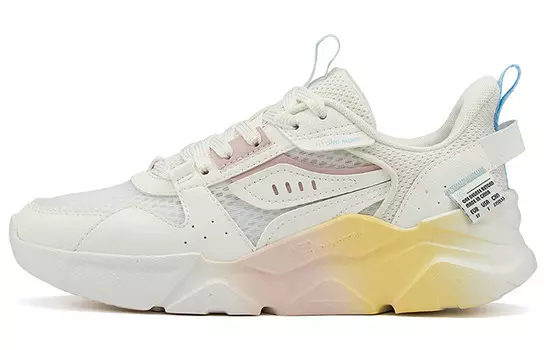 Обувь для повседневной носки, женская, низкая, белая/желтая/розовая 361°