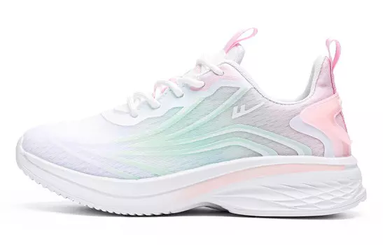 Обувь для повседневной носки Женская низкая белая/зеленая Warrior