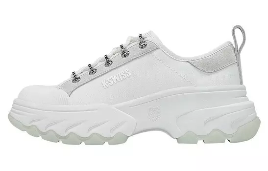 Обувь для повседневной носки Женская низкая белая/зеленая Kswiss