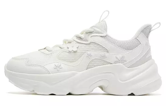 Обувь для повседневной носки, женская, низкая, белая/бежевая Qiaodan