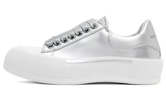 Обувь для повседневной носки, женская, низкая, серебристая Alexander Mcqueen