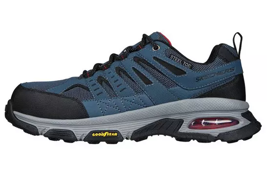 Обувь для работы и образа жизни, мужская, низкая, синяя/серая Skechers