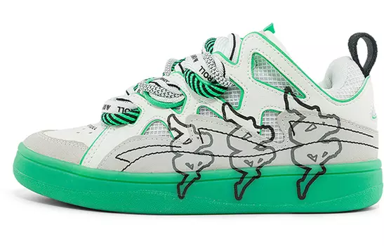 Обувь для скейтбординга Kappa унисекс, White/Green - 012A