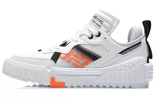 Обувь для скейтбординга Мужская низкая белая/черная Lining