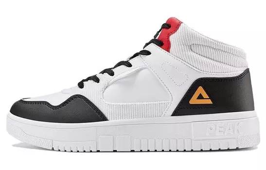Обувь для скейтбординга Мужская низкая белая/черная Peak