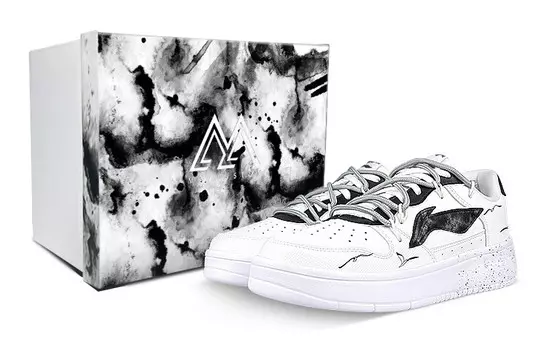 Обувь для скейтбординга Мужская низкая белая/черная/серая Lining