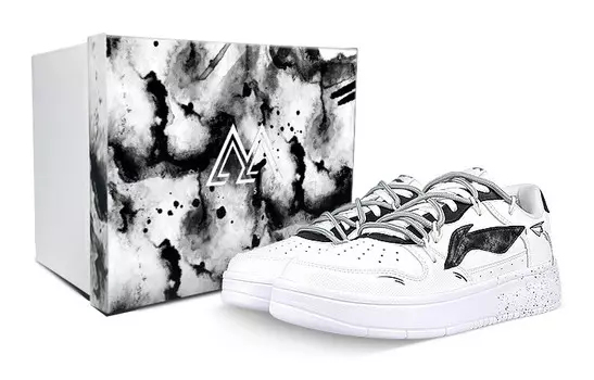 Обувь для скейтбординга Мужская низкая белая/черная/серая Lining