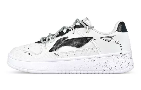 Обувь для скейтбординга Мужская низкая белая/черная/серая Lining