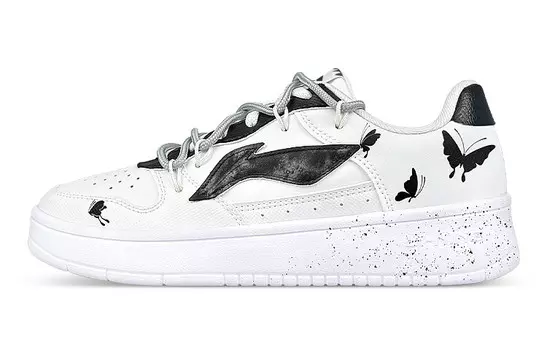 Обувь для скейтбординга Мужская низкая белая/черная/серая Lining