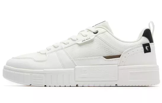 Обувь для скейтбординга Мужская низкая белая/черная Qiaodan