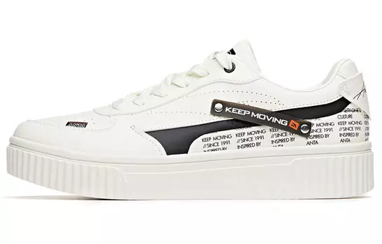 Обувь для скейтбординга Мужская низкая белая/черная Anta