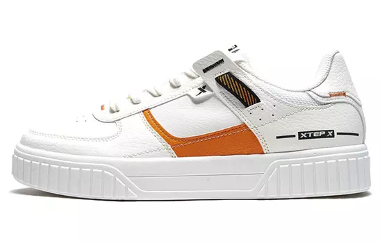 Обувь для скейтбординга Мужская низкая белая/оранжевая Xtep