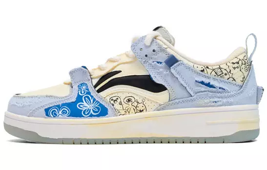 Обувь для скейтбординга Мужская низкая белая/серая Lining