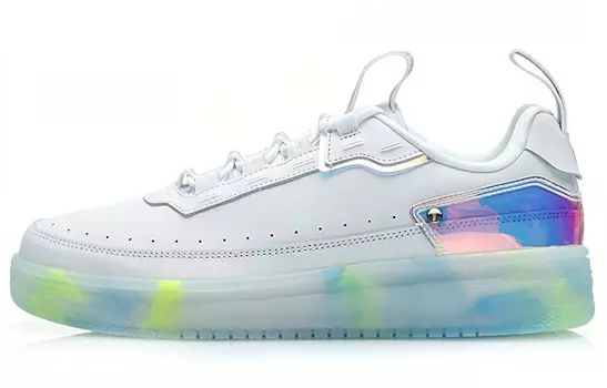 Обувь для скейтбординга Мужская низкая белая/серая Lining