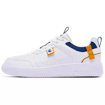 Обувь для скейтбординга Мужская низкая белая/синяя Qiaodan