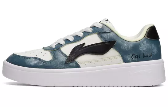 Обувь для скейтбординга Мужская низкая белая/синяя/черная Lining