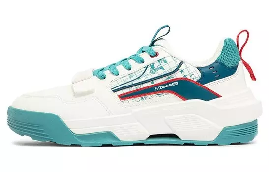 Обувь для скейтбординга Мужская низкая белая/зеленая 361°