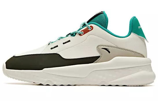 Обувь для скейтбординга Мужская низкая белая/зеленая Anta