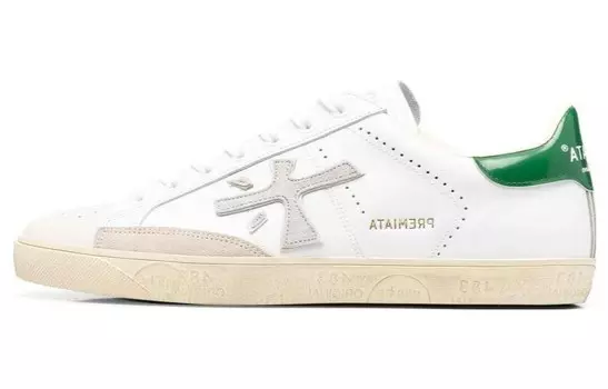 Обувь для скейтбординга Мужская низкая белая/зеленая Premiata