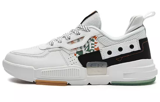 Обувь для скейтбординга Мужская низкая белая/зеленая Erke