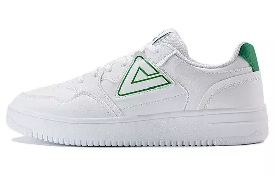 Обувь для скейтбординга Мужская низкая белая/зеленая Peak