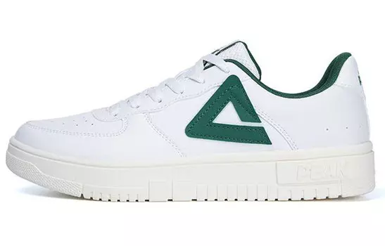 Обувь для скейтбординга Мужская низкая белая/зеленая Peak